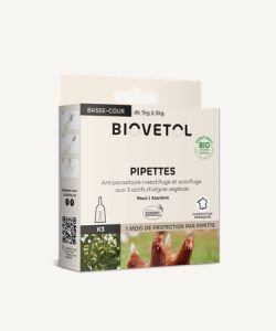 Pipettes Anti-poux BIO basse-cour 1ml (x3) BIO, 3 pièces